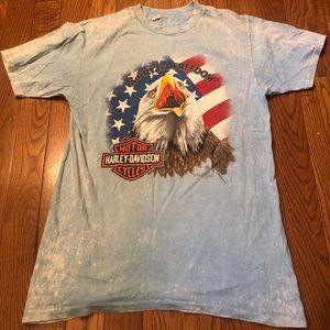 Vintage Harley cry of freedom shirt acid wash rare 90s size large Vtg